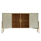 Sideboard in pietra da pranzo a buffet lucido glam con gambe