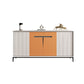 Glam Dining Buffet with Drawers Stone and Wood Sideboard Buffet Clearhalo 'buffet_sideboard' 'Buffets & Sideboards' 'furn' 'furn_buffet_sideboard' 'Furniture' 'Kitchen & Dining Furniture' 5970607