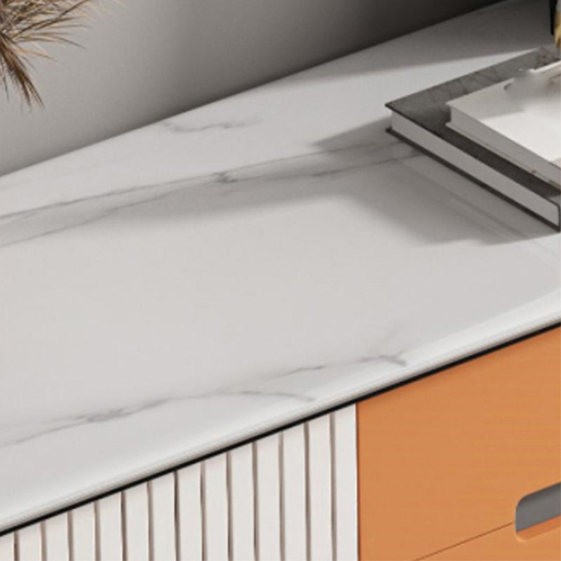 Glam Dining Buffet with Drawers Stone and Wood Sideboard Buffet Clearhalo 'buffet_sideboard' 'Buffets & Sideboards' 'furn' 'furn_buffet_sideboard' 'Furniture' 'Kitchen & Dining Furniture' 5970609