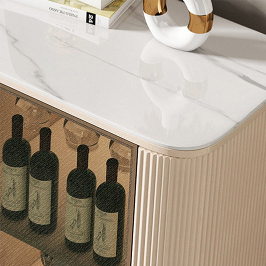 Buffet laboard in legno e pietra con 2 ripiani glam buffet tavolo