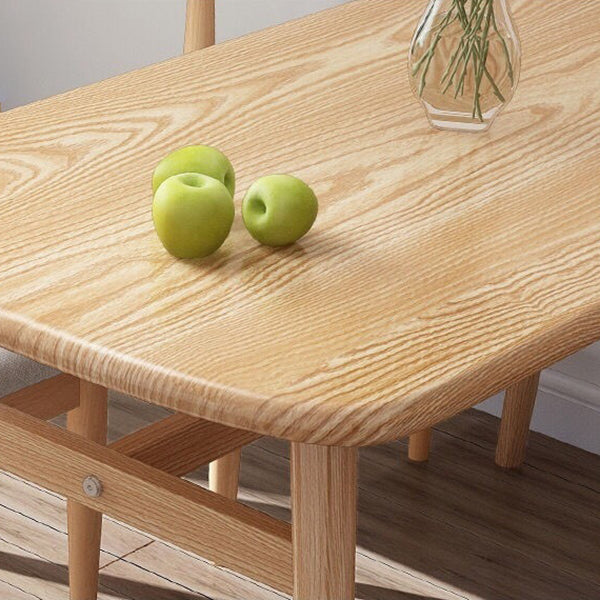 Rectangular Solid Wood Dining Table Modern Furniture with 4 Legs in Matte Finish Clearhalo 'Dining Tables & Seating' 'Dining Tables' 'dining_table' 'furn' 'furn_dining_table' 'Furniture' 'Kitchen & Dining Furniture' 5970631