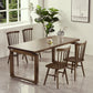 Rectangular Solid Wood Brown Table Modern Furniture with Double Pedestal