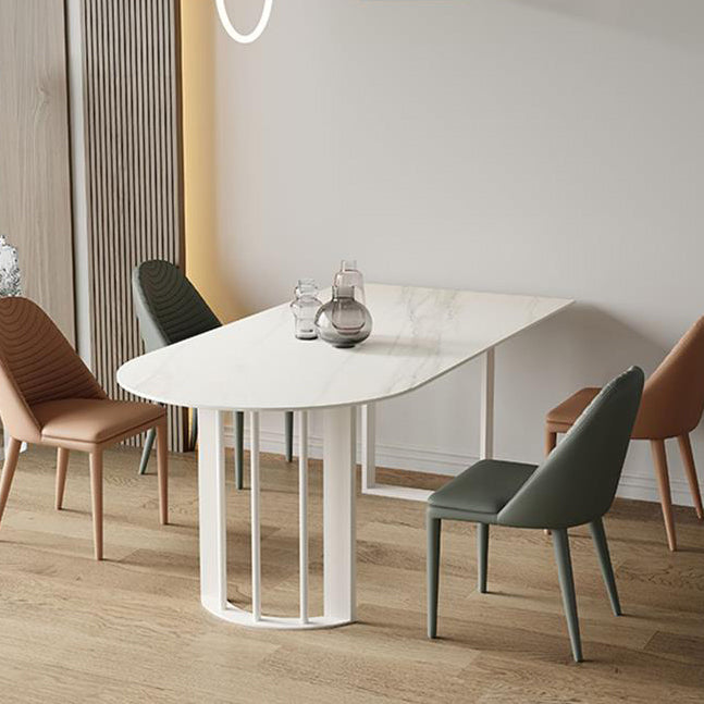 Tavolo da pranzo doppio piedistallo moderno tavolo da pranzo in pietra per cucina