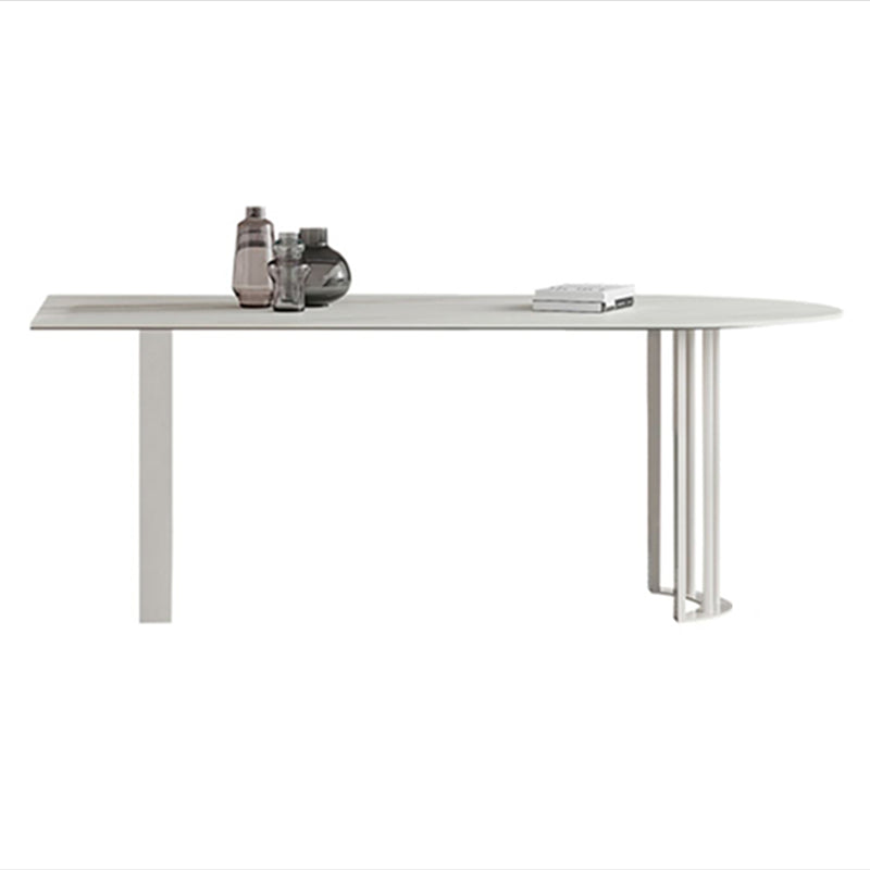 Tavolo da pranzo doppio piedistallo moderno tavolo da pranzo in pietra per cucina