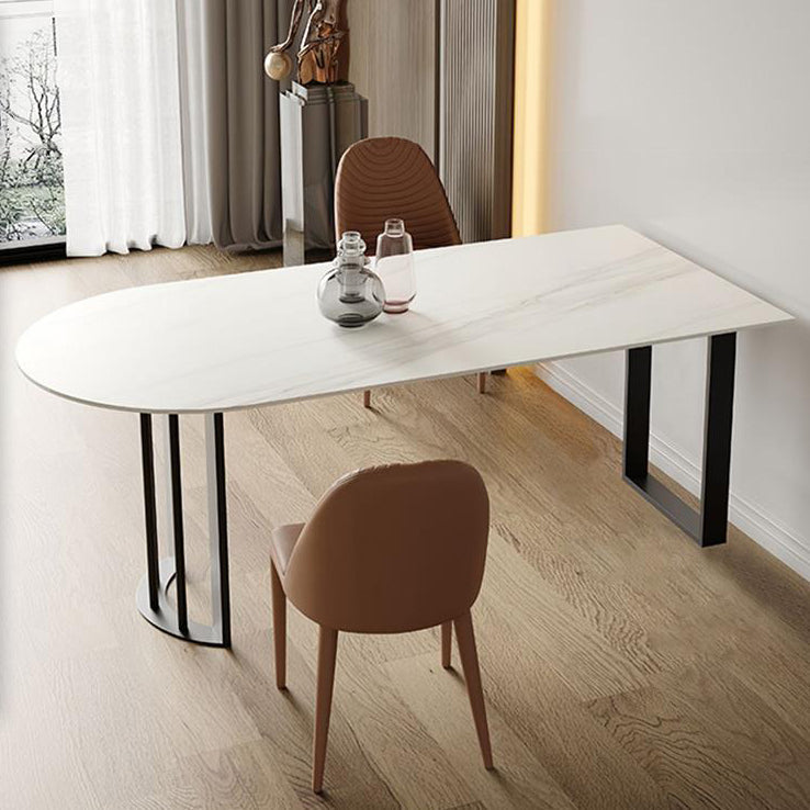 Tavolo da pranzo doppio piedistallo moderno tavolo da pranzo in pietra per cucina