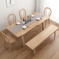 Pine Wood Dining Table Traditional Luxury Dining Table with 4 Legs