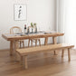 Pine Wood Dining Table Traditional Luxury Dining Table with 4 Legs