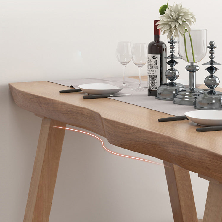 Pine Wood Dining Table Traditional Luxury Dining Table with 4 Legs