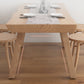 Pine Wood Dining Table Traditional Luxury Dining Table with 4 Legs