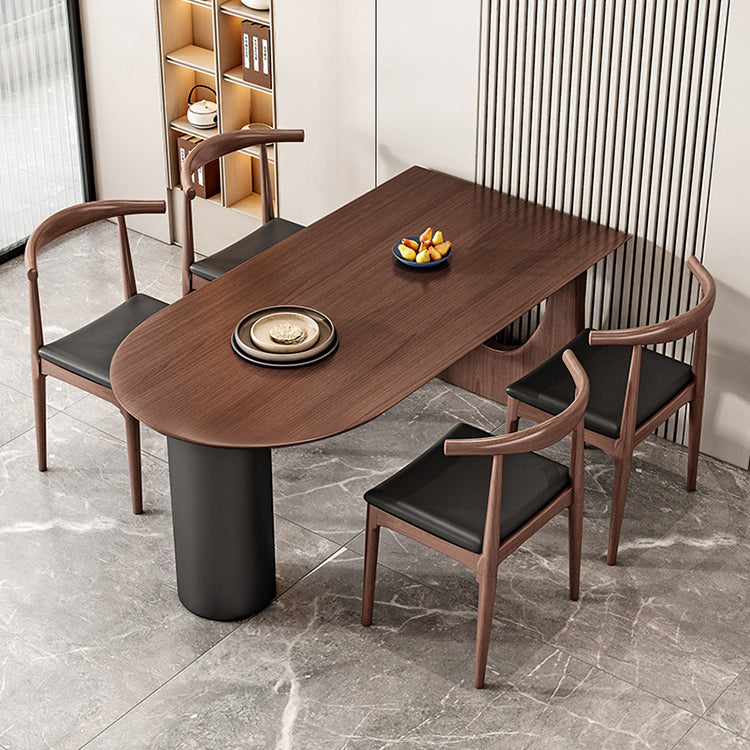 Pine Solid Wood Dining Table Free Form Dining Table for Dining Room Walnut 47.2"L x 23.6"W x 29.5"H Without Chairs Clearhalo 'Dining Tables & Seating' 'Dining Tables' 'dining_table' 'furn' 'furn_dining_table' 'Furniture' 'Kitchen & Dining Furniture' 5970770