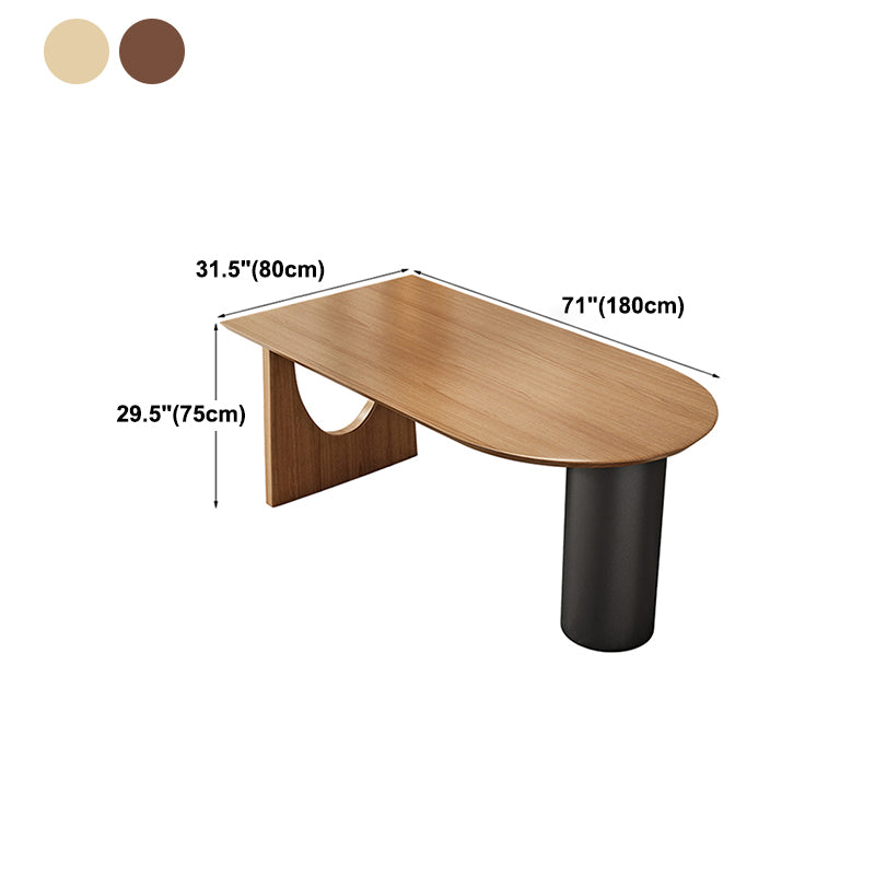 Pine Solid Wood Dining Table Free Form Dining Table for Dining Room Clearhalo 'Dining Tables & Seating' 'Dining Tables' 'dining_table' 'furn' 'furn_dining_table' 'Furniture' 'Kitchen & Dining Furniture' 5970779