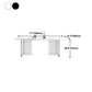 Rectangular Stone Dining Table Modern White-black Furniture with Acrylic Double Pedestal Clearhalo 'Dining Tables & Seating' 'Dining Tables' 'dining_table' 'furn' 'furn_dining_table' 'Furniture' 'Kitchen & Dining Furniture' 5970877