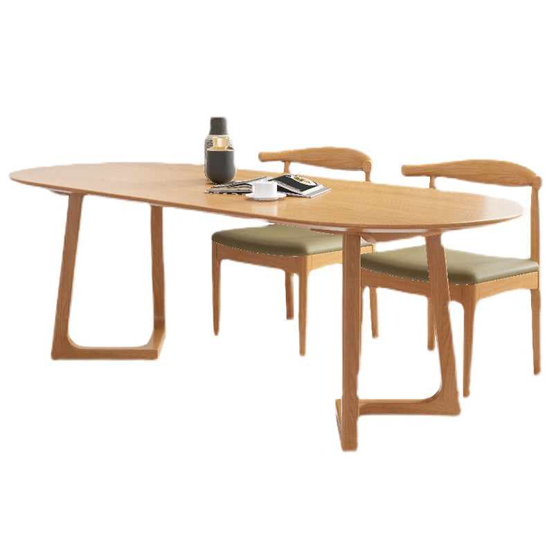 Modern Oval Dining Table Pine Solid Wood Dining Table for Kitchen Clearhalo 'Dining Tables & Seating' 'Dining Tables' 'dining_table' 'furn' 'furn_dining_table' 'Furniture' 'Kitchen & Dining Furniture' 5970882