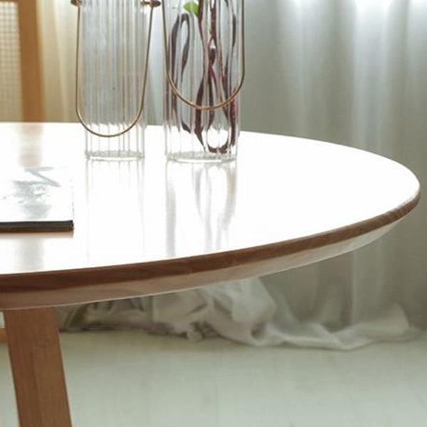 Modern Oval Dining Table Pine Solid Wood Dining Table for Kitchen Clearhalo 'Dining Tables & Seating' 'Dining Tables' 'dining_table' 'furn' 'furn_dining_table' 'Furniture' 'Kitchen & Dining Furniture' 5970886