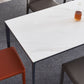 Mesa de comedor de piedra rectangular muebles modernos de 4 patas en acabado mate para interiores