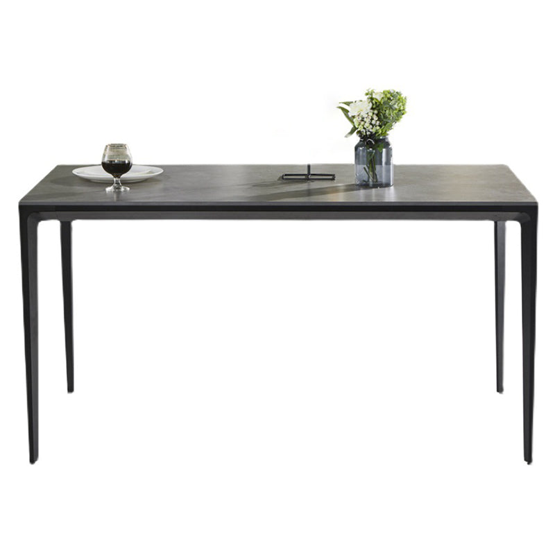 Mesa de comedor de piedra rectangular muebles modernos de 4 patas en acabado mate para interiores