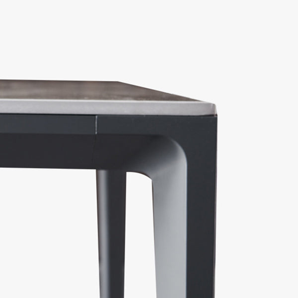 Mesa de comedor de piedra rectangular muebles modernos de 4 patas en acabado mate para interiores