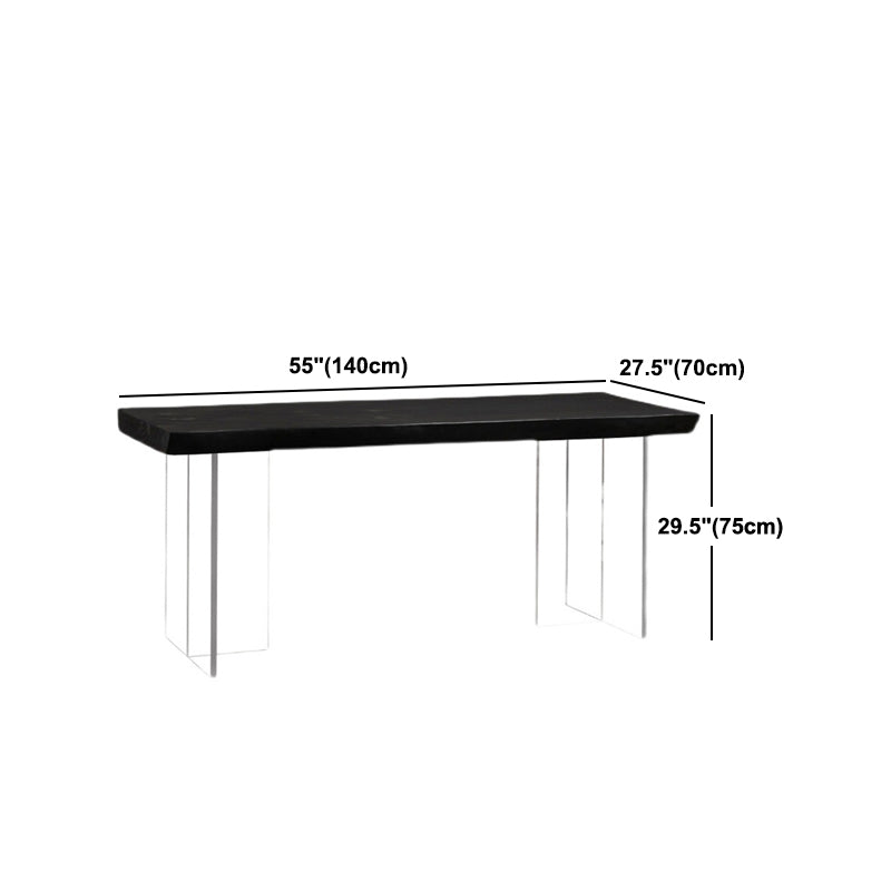 Houten bovenste eettafel traditionele luxe tafel met dubbele voetstukbasis