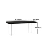 Houten bovenste eettafel traditionele luxe tafel met dubbele voetstukbasis