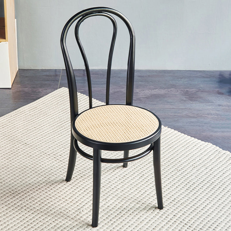 Solid Wood Dining Accent Chair Traditional Dining Room Chair Black 1 Piece Clearhalo 'Dining Chairs' 'Dining Tables & Seating' 'dining_chair' 'furn' 'furn_dining_chair' 'Furniture' 'Kitchen & Dining Furniture' 5971048