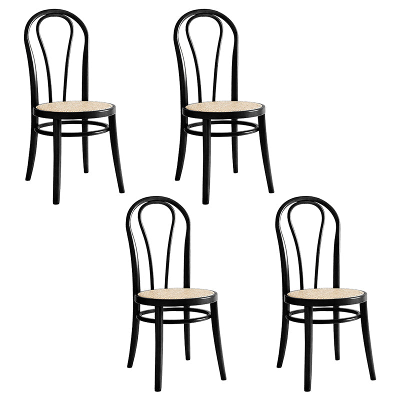 Solid Wood Dining Accent Chair Traditional Dining Room Chair Black 4 Piece Set Clearhalo 'Dining Chairs' 'Dining Tables & Seating' 'dining_chair' 'furn' 'furn_dining_chair' 'Furniture' 'Kitchen & Dining Furniture' 5971052