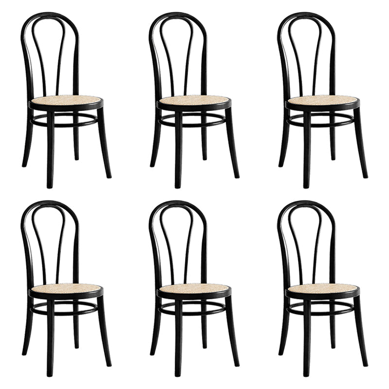 Solid Wood Dining Accent Chair Traditional Dining Room Chair Black 6 Piece Set Clearhalo 'Dining Chairs' 'Dining Tables & Seating' 'dining_chair' 'furn' 'furn_dining_chair' 'Furniture' 'Kitchen & Dining Furniture' 5971053