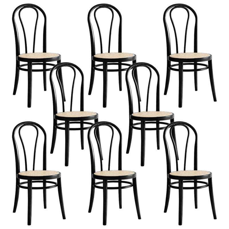 Solid Wood Dining Accent Chair Traditional Dining Room Chair Black 8 Piece Set Clearhalo 'Dining Chairs' 'Dining Tables & Seating' 'dining_chair' 'furn' 'furn_dining_chair' 'Furniture' 'Kitchen & Dining Furniture' 5971056