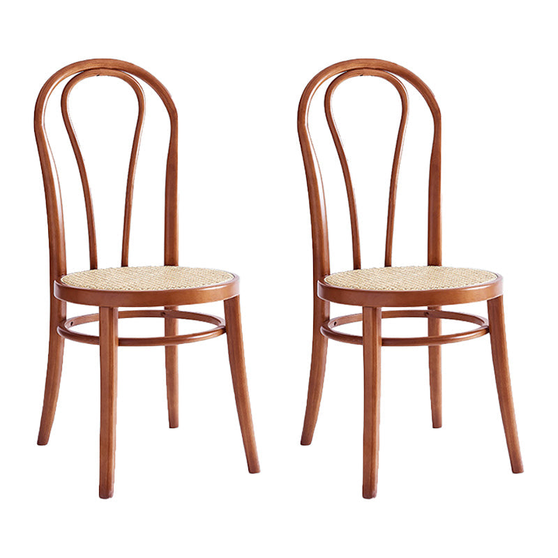Solid Wood Dining Accent Chair Traditional Dining Room Chair Red Brown 2 Piece Set Clearhalo 'Dining Chairs' 'Dining Tables & Seating' 'dining_chair' 'furn' 'furn_dining_chair' 'Furniture' 'Kitchen & Dining Furniture' 5971057