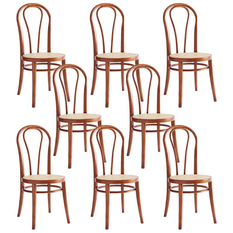 Solid Wood Dining Accent Chair Traditional Dining Room Chair Red Brown 8 Piece Set Clearhalo 'Dining Chairs' 'Dining Tables & Seating' 'dining_chair' 'furn' 'furn_dining_chair' 'Furniture' 'Kitchen & Dining Furniture' 5971063