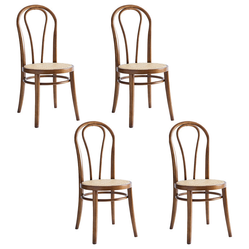 Solid Wood Dining Accent Chair Traditional Dining Room Chair Walnut 4 Piece Set Clearhalo 'Dining Chairs' 'Dining Tables & Seating' 'dining_chair' 'furn' 'furn_dining_chair' 'Furniture' 'Kitchen & Dining Furniture' 5971069