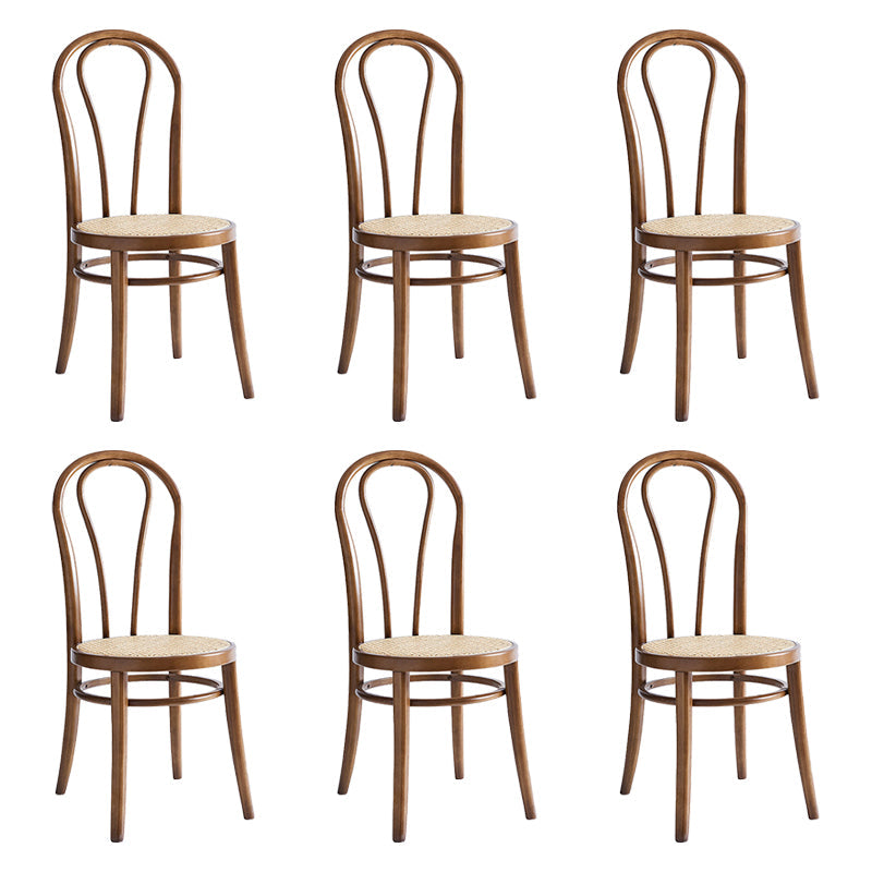 Solid Wood Dining Accent Chair Traditional Dining Room Chair Walnut 6 Piece Set Clearhalo 'Dining Chairs' 'Dining Tables & Seating' 'dining_chair' 'furn' 'furn_dining_chair' 'Furniture' 'Kitchen & Dining Furniture' 5971071
