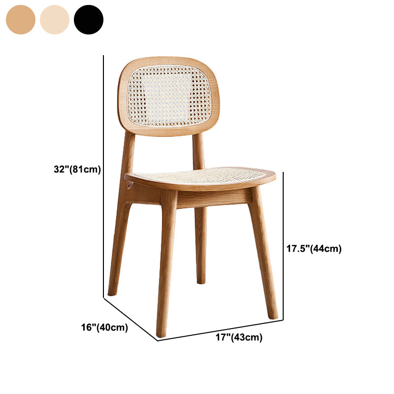 Silla lateral de comedor abierta