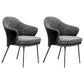 Silla de comedor de estilo contemporáneo silla de comedor tapizada en gris