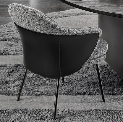 Silla de comedor de estilo contemporáneo silla de comedor tapizada en gris