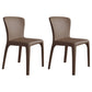 Matte Finish Solid Back Chair for Dining Room Faux Leather Contemporary Dining Chair Coffee Armless 2 Piece Set Clearhalo 'Dining Chairs' 'Dining Tables & Seating' 'dining_chair' 'furn' 'furn_dining_chair' 'Furniture' 'Kitchen & Dining Furniture' 5971152