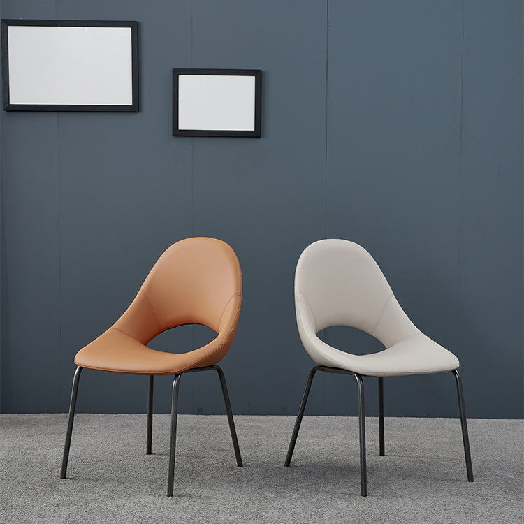 Industrial Dining Chair with Metal Legs Open Back Side Chair for Home Clearhalo 'Dining Chairs' 'Dining Tables & Seating' 'dining_chair' 'furn' 'furn_dining_chair' 'Furniture' 'Kitchen & Dining Furniture' 5971186