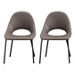 Industrial Dining Chair with Metal Legs Open Back Side Chair for Home Brown 2 Piece Set Clearhalo 'Dining Chairs' 'Dining Tables & Seating' 'dining_chair' 'furn' 'furn_dining_chair' 'Furniture' 'Kitchen & Dining Furniture' 5971189
