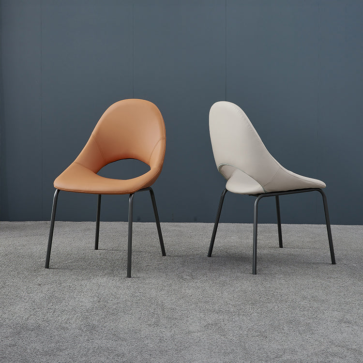 Industrial Dining Chair with Metal Legs Open Back Side Chair for Home Clearhalo 'Dining Chairs' 'Dining Tables & Seating' 'dining_chair' 'furn' 'furn_dining_chair' 'Furniture' 'Kitchen & Dining Furniture' 5971192