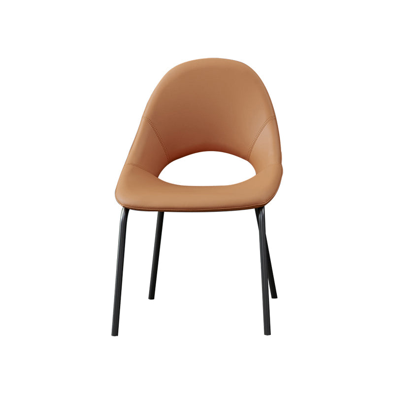 Industrial Dining Chair with Metal Legs Open Back Side Chair for Home Clearhalo 'Dining Chairs' 'Dining Tables & Seating' 'dining_chair' 'furn' 'furn_dining_chair' 'Furniture' 'Kitchen & Dining Furniture' 5971195