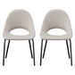 Industrial Dining Chair with Metal Legs Open Back Side Chair for Home Beige 2 Piece Set Clearhalo 'Dining Chairs' 'Dining Tables & Seating' 'dining_chair' 'furn' 'furn_dining_chair' 'Furniture' 'Kitchen & Dining Furniture' 5971198