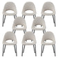 Industrial Dining Chair with Metal Legs Open Back Side Chair for Home Beige 8 Piece Set Clearhalo 'Dining Chairs' 'Dining Tables & Seating' 'dining_chair' 'furn' 'furn_dining_chair' 'Furniture' 'Kitchen & Dining Furniture' 5971205