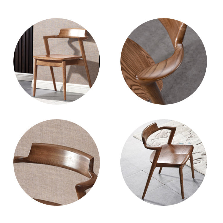 Vaste houten eetstoel Traditionele eetkamerstoel voor thuis