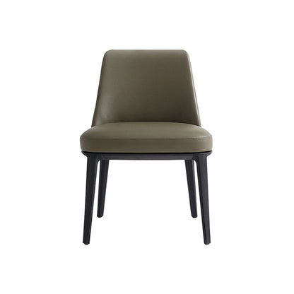 Upholstered Dining Accent Chair Faux Leather and Solid Wood Dining Room Chair Armless 1 Piece Clearhalo 'Dining Chairs' 'Dining Tables & Seating' 'dining_chair' 'furn' 'furn_dining_chair' 'Furniture' 'Kitchen & Dining Furniture' 5971289