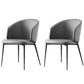 Modern Dining Chair with Metal Legs Upholstered Side Chair for Home Grey 2 Piece Set Clearhalo 'Dining Chairs' 'Dining Tables & Seating' 'dining_chair' 'furn' 'furn_dining_chair' 'Furniture' 'Kitchen & Dining Furniture' 5971314