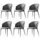Modern Dining Chair with Metal Legs Upholstered Side Chair for Home Grey 6 Piece Set Clearhalo 'Dining Chairs' 'Dining Tables & Seating' 'dining_chair' 'furn' 'furn_dining_chair' 'Furniture' 'Kitchen & Dining Furniture' 5971321
