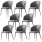 Modern Dining Chair with Metal Legs Upholstered Side Chair for Home Grey 8 Piece Set Clearhalo 'Dining Chairs' 'Dining Tables & Seating' 'dining_chair' 'furn' 'furn_dining_chair' 'Furniture' 'Kitchen & Dining Furniture' 5971324