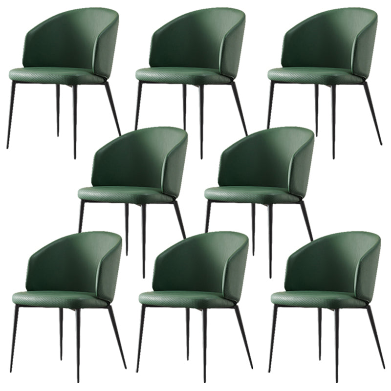 Modern Dining Chair with Metal Legs Upholstered Side Chair for Home Green 8 Piece Set Clearhalo 'Dining Chairs' 'Dining Tables & Seating' 'dining_chair' 'furn' 'furn_dining_chair' 'Furniture' 'Kitchen & Dining Furniture' 5971326