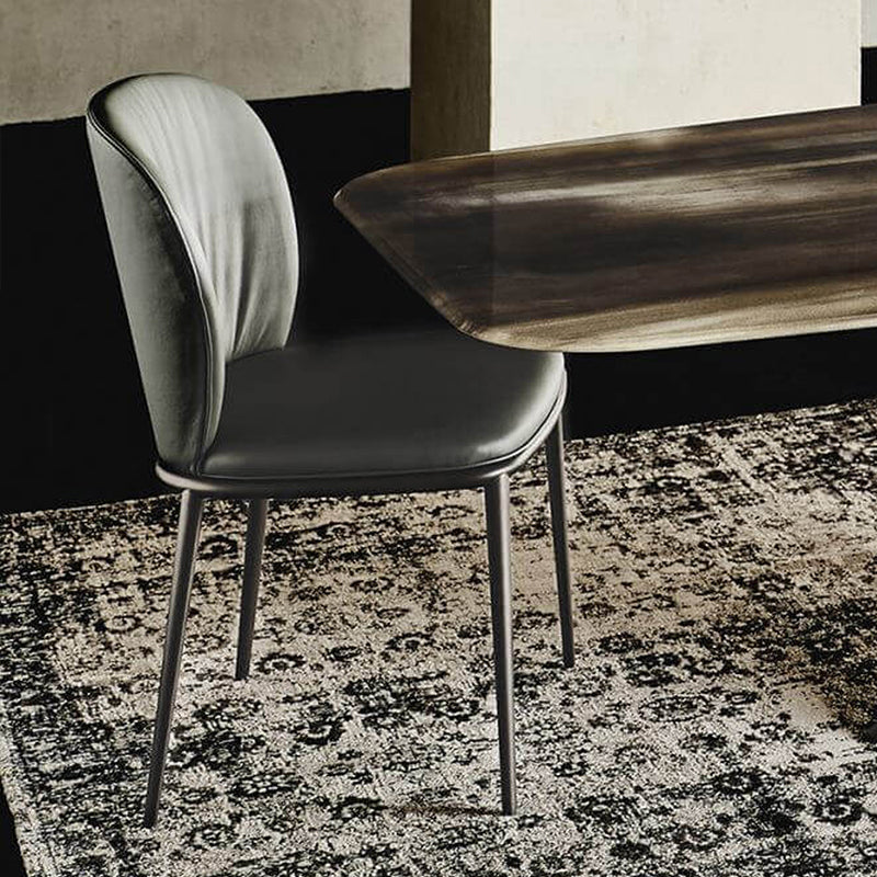 Moderne eetkamerstoelen armloze eetkamerstoelen met metalen benen voor keuken