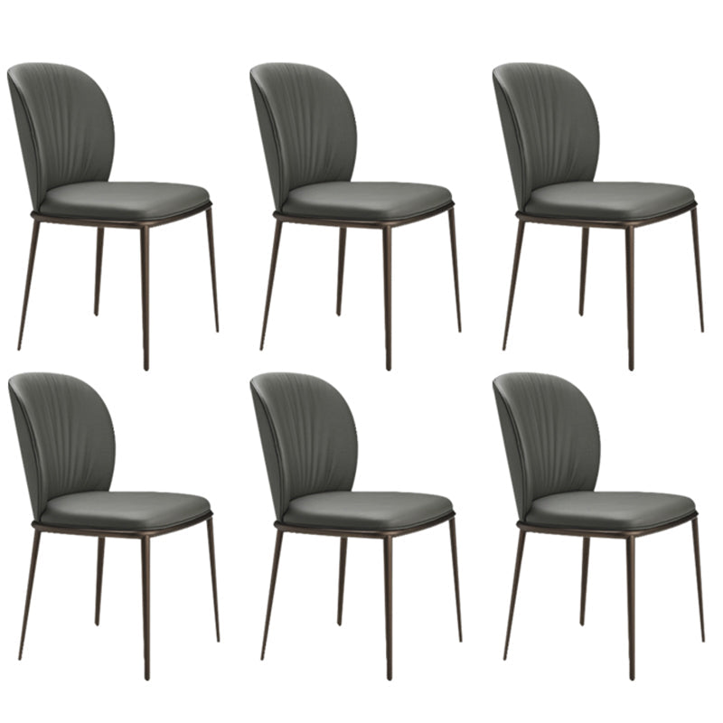 Moderne eetkamerstoelen armloze eetkamerstoelen met metalen benen voor keuken