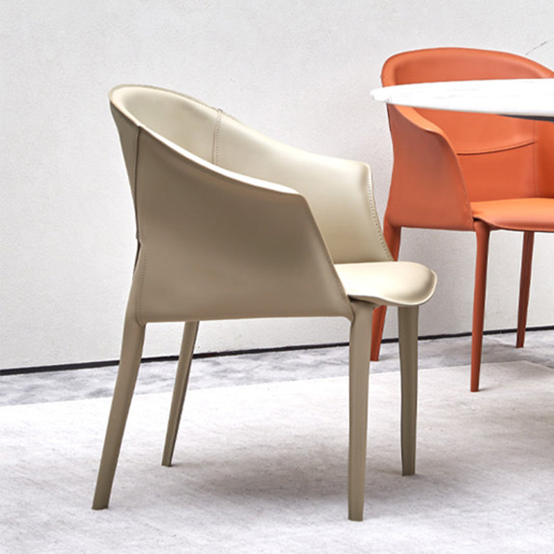 Contemporary Upholstered Arm Chair Solid Back Dining Chair for Dining Room Clearhalo 'Dining Chairs' 'Dining Tables & Seating' 'dining_chair' 'furn' 'furn_dining_chair' 'Furniture' 'Kitchen & Dining Furniture' 5971351